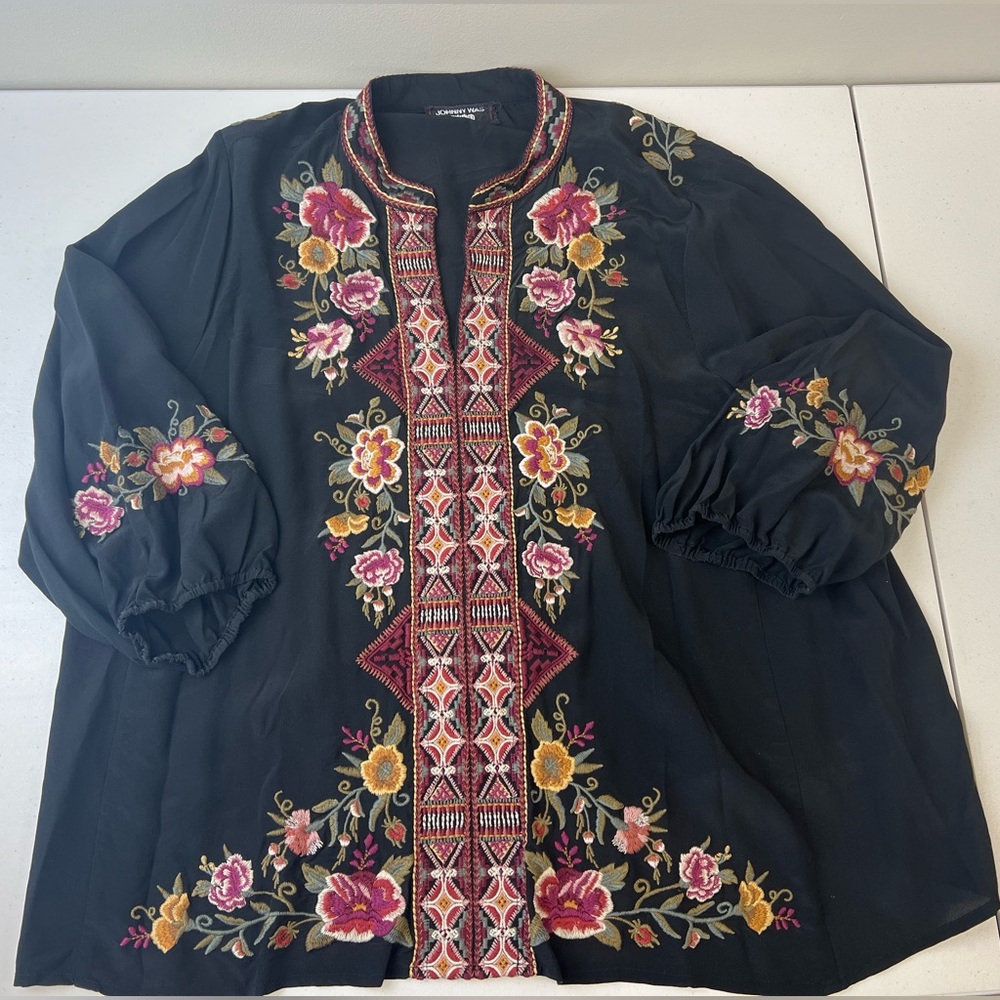 Vintage Johnny Was Floral Blouse